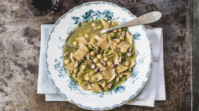 Minestra di quadrucci al farro