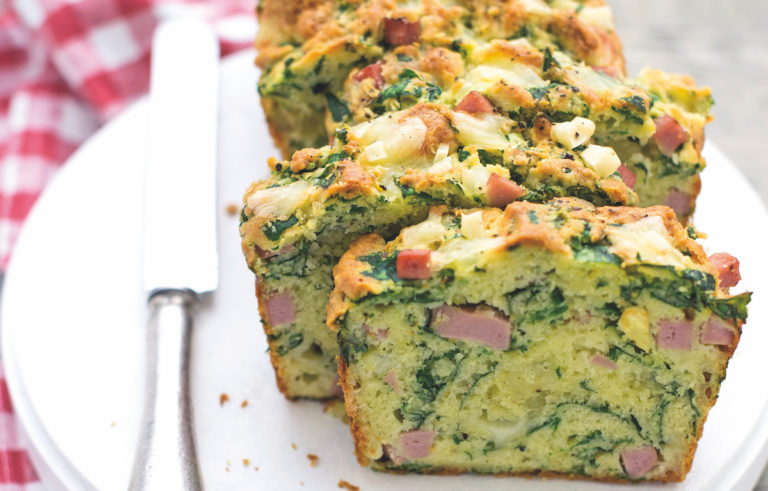 Plumcake con bietina, fontina e cotto