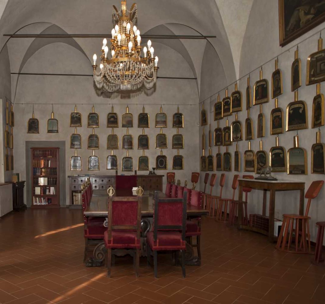 La sala delle Pale. Villa di Castello, sede dell'Accademia della Crusca