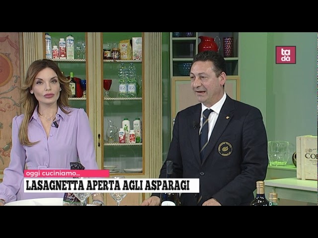 Lasagna aperta agli asparagi