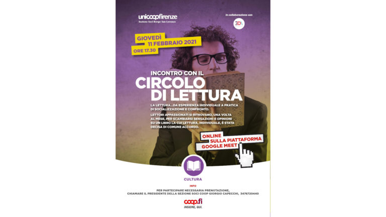 Borgo San Lorenzo: l’11 febbraio incontro con il Circolo di lettura…online