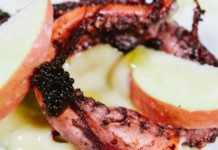 Polpo con mele acide dello chef Simone Gori