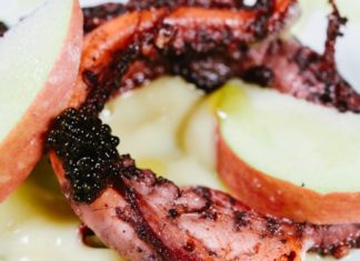 Polpo con mele acide dello chef Simone Gori