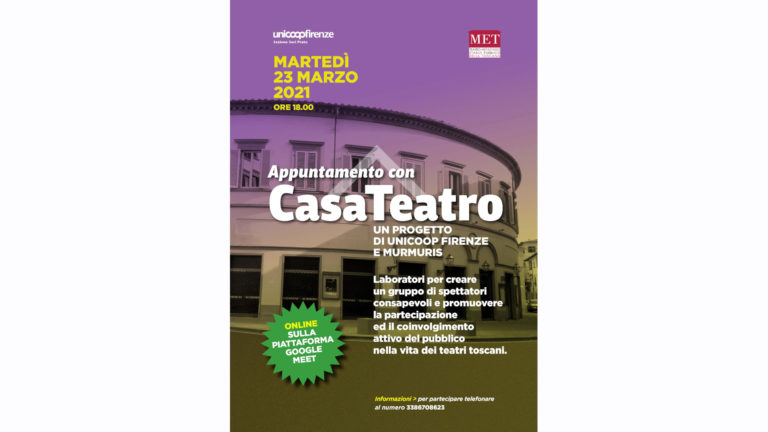 CasaTeatro… on line: prossimo incontro il 23 marzo