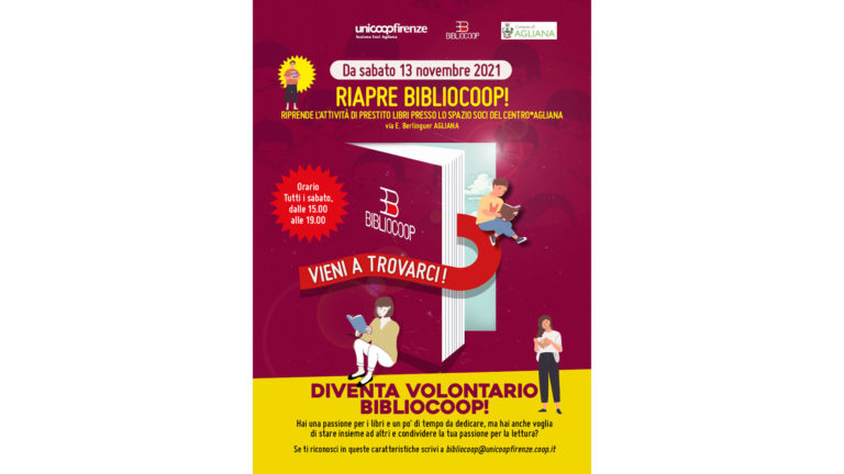 Agliana: dal 13/11 ha riaperto la Bibliocoop