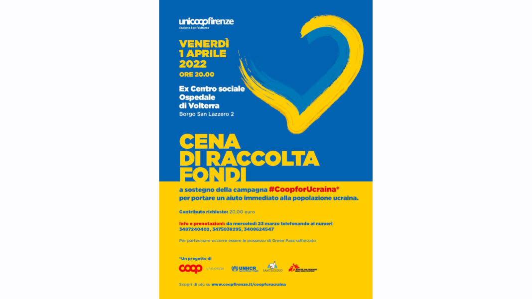 Volterra: cena di solidarietà per #CoopforUcraina