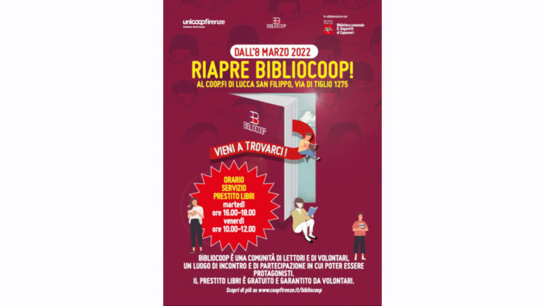 Riapre la Bibliocoop di Lucca San Filippo!
