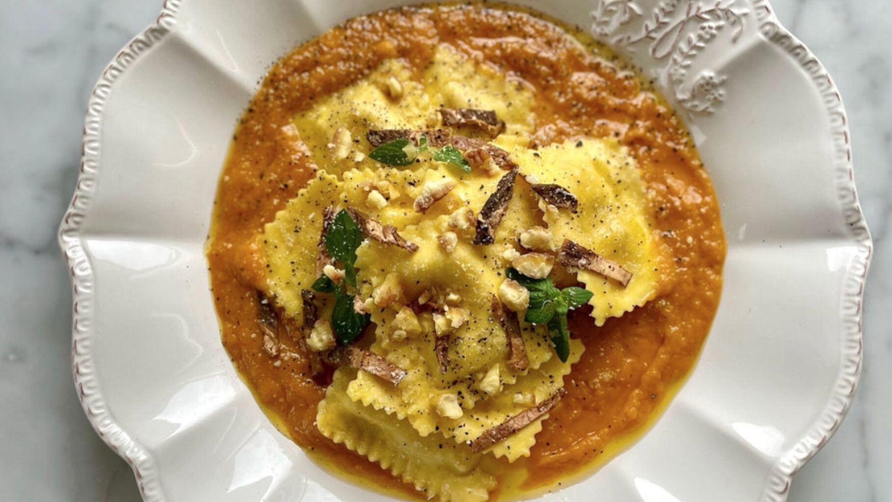Ravioli d’autunno funghi, zucca e castagne Informatore
