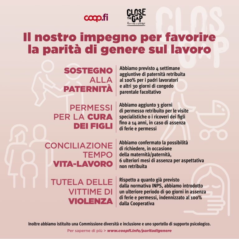 L’impegno di Unicoop Firenze per favorire la parità di genere