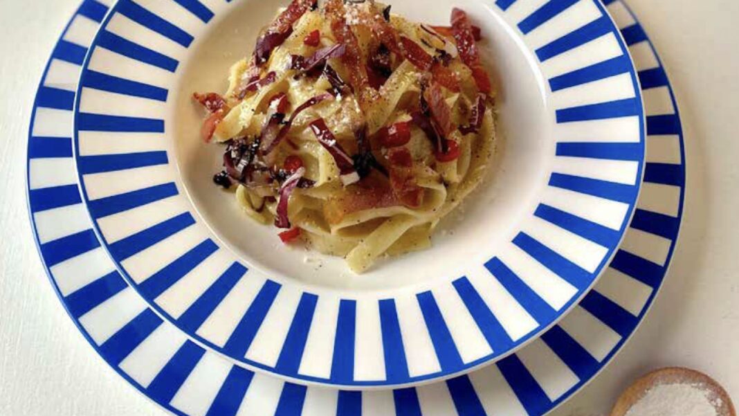 Tagliatelle cremose al radicchio