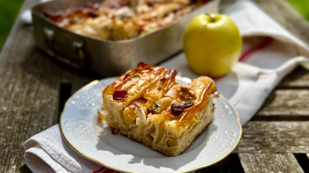 Torte croccante di mele e pecorino