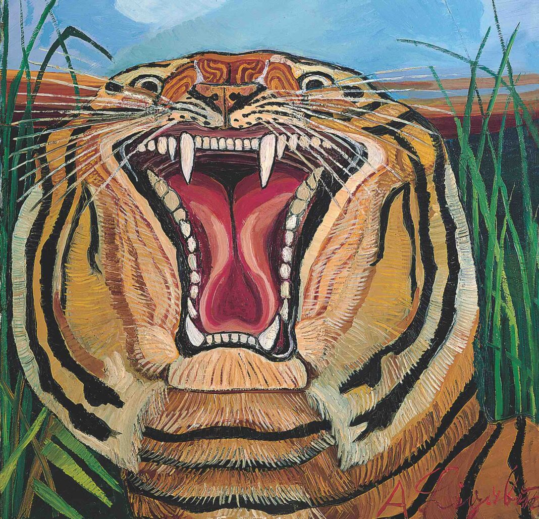 Testa di Tigre, 1957, olio su tela - Antonio Ligabue