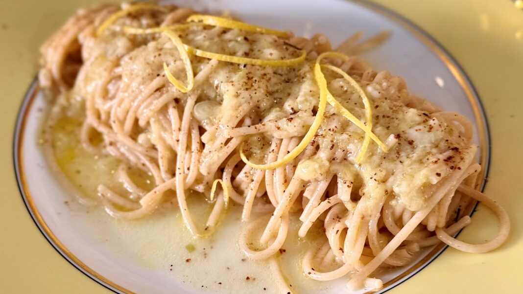 Pastasciutta al cipollotto e limone