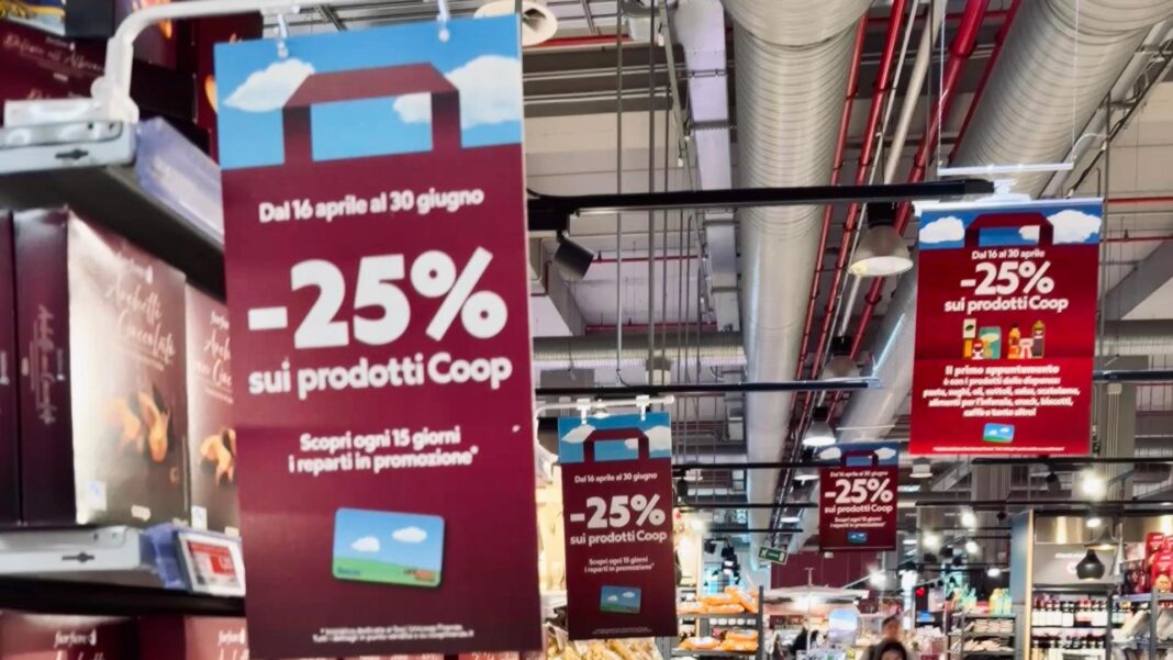 Per i soci 25% sconto sui prodotti a marchio Coop